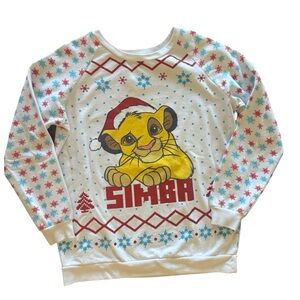 Vintage 90s Disney Lion Kong Simba Christmas Sweater L/XL